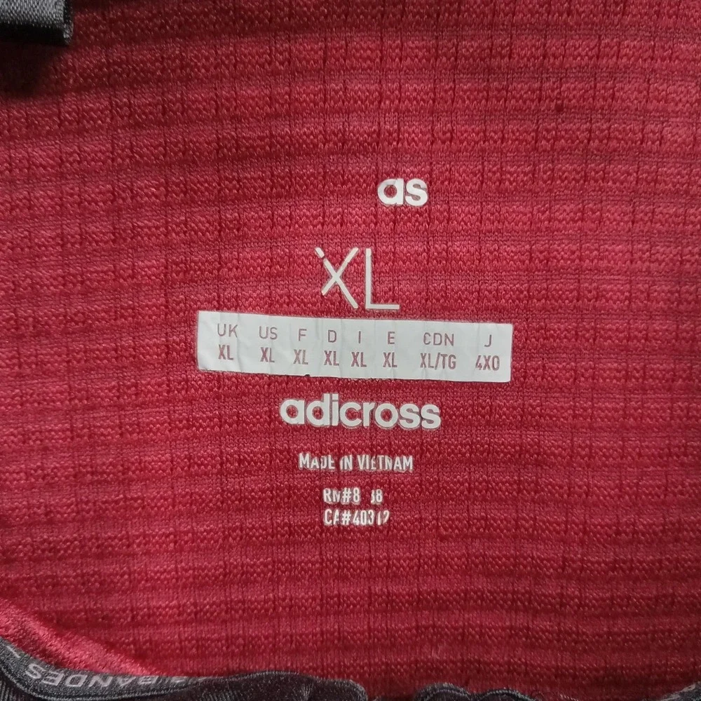 Adidas Sweater Mens XL Sweatshirt Adicross Quarter Zip Golf Pullover Elbow Patch